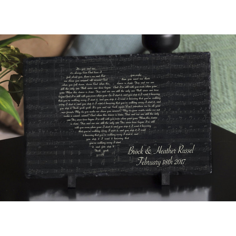 SassySquirrelInk Song Lyrics Heart Decorative Plaque Wayfair